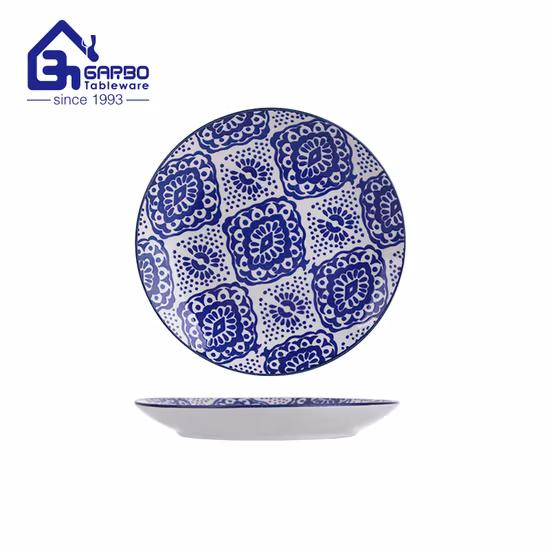 Platos de aperitivo estilo serie China, plato de cerámica de 6 piezas, plato de porcelana, juego de cena de porcelana, juego de cena de cerámica de 6 piezas, plato lateral, plato de fruta, plato de cena